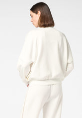 Sweatshirt zippé en modal technique Boarding Pass - Ivoire - Ivory | Oroblù