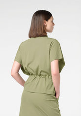 Parka léger en tissu technique stretch New Travel - Vert Militaire - Military | Oroblù