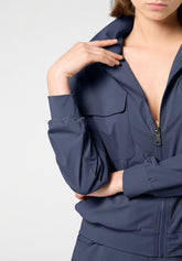 Veste légère en tissu technique stretch New Travel - Bleu - Blue | Oroblù