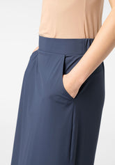 Jupe légère en tissu technique stretch New Travel - Bleu - Blue | Oroblù