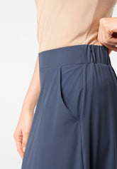 Jupe légère en tissu technique stretch New Travel - Bleu - Blue | Oroblù