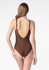 Costume Intero con Ferretto a Balconcino Color - Cacao - Cocoa | Oroblù