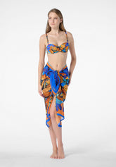 Pareo in Chiffon Color Jungle - Oro - Golden | Oroblù