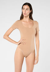 Body à Manches Courtes en Microfibre éco-élastique Skinwear - Nude - Skin | Oroblù