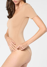 Body à Manches Courtes en Microfibre éco-élastique Skinwear - Nude - Skin | Oroblù