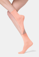 Chaussette en Coton Biologique Ankle - Rose Saumon - Salmon | Oroblù
