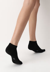 Chaussettes de Baskets en Coton Biologique - Noir - Black | Oroblù
