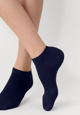 Chaussettes de Baskets en Coton Biologique - Bleu - Blue | Oroblù