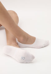 Calzino Fantasmino in Cotone Bio - Sabbia - White | Oroblù