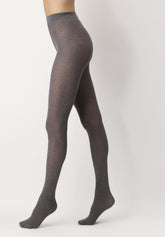 Collants Opaques en Modal et Cachemire Cheryl - Gris Chiné - Grey melange | Oroblù