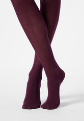 Collants Opaques en Modal et Cachemire Cheryl - Prune 3 - Plum 3 | Oroblù
