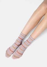 Socquettes semi‑transparentes Twins Sparkling Bipack 30 - Lilas 12 - Lilac 12 | Oroblù