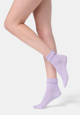 Chaussette Côtelée en Coton Bio - Lilas - Lilac | Oroblù