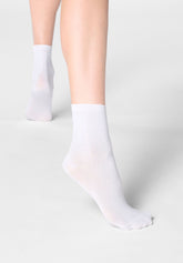 Chaussette Cheville en Lyocell et Lamé Brillant - Argent - Silver | Oroblù