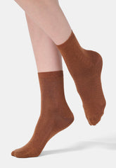 Chaussette Cheville en Lyocell et Lamé Brillant - Bronze - Bronze | Oroblù