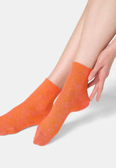 Socquette en coton jacquard Flowers - Rose Saumon - Salmon | Oroblù