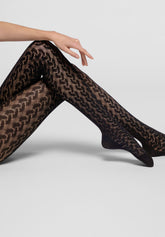 Collants Bio-Derived Sneakers Wave - Noir - Black | Oroblù