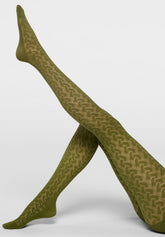 Collants Bio-Derived Sneakers Wave - Vert - Botanic | Oroblù