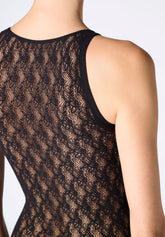 Body en résille florale Rosy Net - Noir - Black | Oroblù