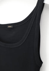 Débardeur en modal élastiqué Top Perfect Line Rib - Noir - Black | Oroblù