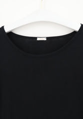 Pull--a-manches-longues-en-cachemire-Micromodal-et-Perfect - Noir - Black | Oroblù