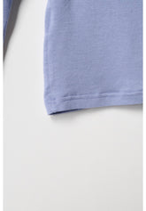Pull--a-manches-longues-en-cachemire-Micromodal-et-Perfect - Bleu ciel - Sugar paper | Oroblù