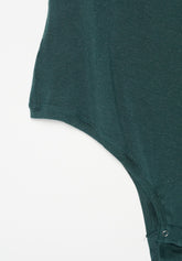 Body sans manches à Col roulé en Modal et Cachemire Perfect Line Cashmere - Vert Forêt - Forest | Oroblù