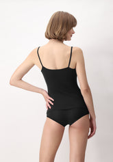 Perfect-Line-Slim-Fit-Modal-Stretch-Tank-Top - Noir - Black | Oroblù