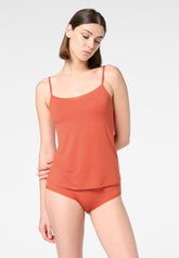 Perfect-Line-Slim-Fit-Modal-Stretch-Tank-Top - Orange Mandarine 9 - Mandarin 9 | Oroblù