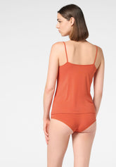 Perfect-Line-Slim-Fit-Modal-Stretch-Tank-Top - Orange Mandarine 9 - Mandarin 9 | Oroblù