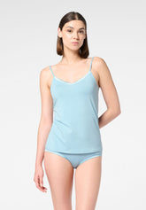 Perfect-Line-Coton-et-Modal-Top--epaules-fines-Coton - Bleu Ciel 8 - Sky 8 | Oroblù
