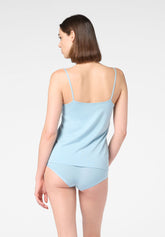 Perfect-Line-Coton-et-Modal-Top--epaules-fines-Coton - Bleu Ciel 8 - Sky 8 | Oroblù