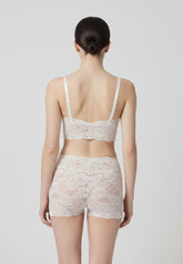 Short Panty in Pizzo Elasticizzato Lacewear - Beige Seta - Silk | Oroblù