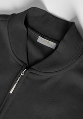 Felpa in Tessuto Tecnico Viscosa con Zip e Inserti Lucidi Boarding Pass - Antracite - Anthracite | Oroblù