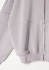 Felpa in Tessuto Tecnico Viscosa con Zip e Inserti Lucidi Boarding Pass - Grigio - Moon | Oroblù