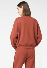 Technischer Modal‑Zip‑Sweatshirt Boarding Pass - Terrakotta - Terracotta | Oroblù