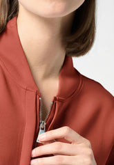 Technischer Modal‑Zip‑Sweatshirt Boarding Pass - Terrakotta - Terracotta | Oroblù