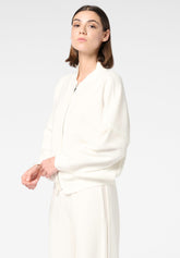 Technischer Modal‑Zip‑Sweatshirt Boarding Pass - Elfenbein - Ivory | Oroblù