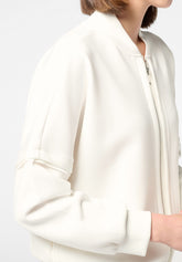 Technischer Modal‑Zip‑Sweatshirt Boarding Pass - Elfenbein - Ivory | Oroblù