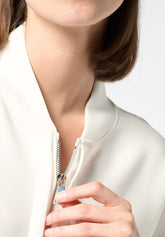 Technischer Modal‑Zip‑Sweatshirt Boarding Pass - Elfenbein - Ivory | Oroblù