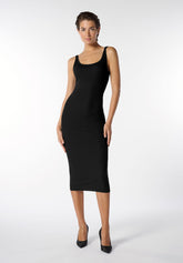 Abito in Modal Elasticizzato Perfect Line Rib - Nero - Black | Oroblù
