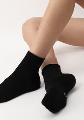 Calzino in Cotone Bio Ankle - Nero - Black | Oroblù