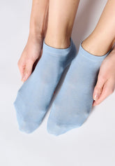 Bio-Baumwolle Sneaker Socke - Himmelblau 1 - Sky 1 | Oroblù