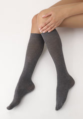 Gambaletto Coprente in Modal e Cashmere Cheryl - Grigio Melange - Grey melange | Oroblù