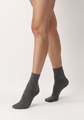 Calzino Corto in Modal e Cashmere Cheryl - Grigio Melange - Grey melange | Oroblù