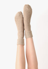 Calzino in Lana e Cashmere Hilda - Beige Melange - Beige melange | Oroblù