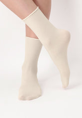 Calzino Corto in Lana superwash Nives - Bianco Lana - Wool | Oroblù