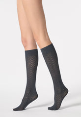 Gambaletto Coprente Tweed 40 - Nero Delavé - Nearly black | Oroblù