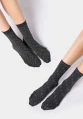 Calzini Coprenti Twins Tie Pattern 50 Bipack - Nero e Militare - Black/military | Oroblù