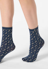 Calzini Coprenti Twins Texas Bipack - Blu 11 - Blue 11 | Oroblù